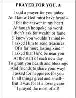 A Prayer For You