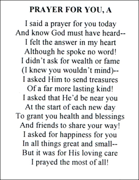 A Prayer For You