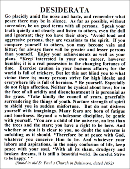 Desiderata