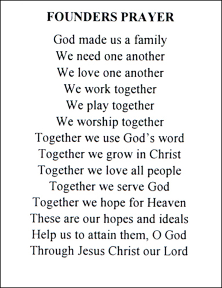 Founders Prayer