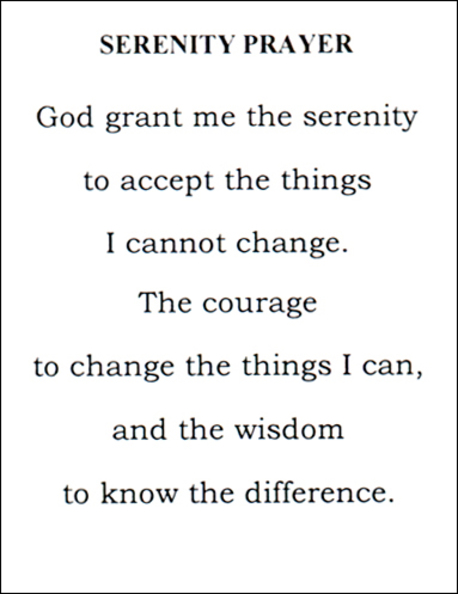 Serenity Prayer