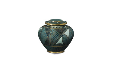 Anasazi Emerald Cloisonne Urn