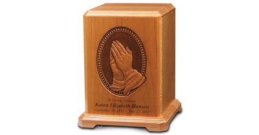 Praying Hands Sculpted Urn