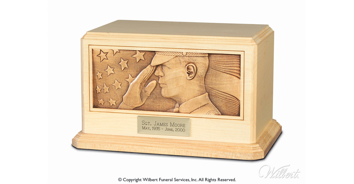 Salute Urn w/Plaque